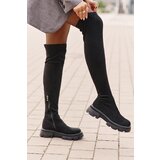 Boto Women's Over the Knee Eco Suede Boots Black Irithalla | ePonuda.com