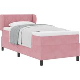 vidaXL Box Spring postelja z vzmetnico Roza 100x200 cm Žamet, (22051377) Cene