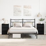vidaXL Nočna omarica Komplet 2 Črn hrast Inženirski les 40x35x62.5 Cene
