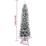 vidaXL Umjetno božićno drvce s 300 LED žarulja i snijegom 180 cm - 180 cm 1 s LED svjetlima | shoptok.hr