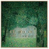  Slika - Gustav Klimt – Oberösterreichisches Bauernhaus 40x40 U prirodnom drvenom okviru | shoptok.hr