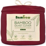 Bambaw prevleka za odejo iz bambusa 240 x 220 cm - burgundy | Shoptok.si
