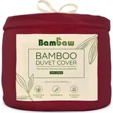 prevleka za odejo iz bambusa 240 x 220 cm - burgundy