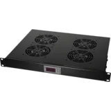 Ventilator panel sa 4 ventilatora i termostatom, 1U, 465 x 350, crni (4815)