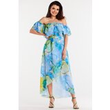 Awama Woman's Skirt A512 Blue/Pattern Cene