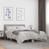  Okvir kreveta boja hrasta 120x200 cm konstruirano drvo i metal Siva 120 x 200 cm | shoptok.hr