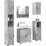 Set namještaja za kupaonicu Zidne s vratima 5 pcs Betonski sivi | shoptok.hr