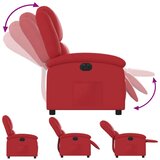  Električni naslonjač od umjetne kože crveni | shoptok.hr