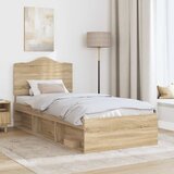  Krevetna konstrukcija s uzglavljem Sonoma hrast 75 x 190 cm | shoptok.hr