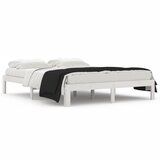 The Living Store Posteljni okvir bel iz trdnega lesa 150x200 cm - Posteljni Okvir, (21530633) | Shoptok.si