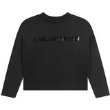 Karl Lagerfeld Otroški pulover črna barva | Shoptok.si