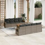  The Living Store Vrtna sedežna garnitura 9-delna z blazinami siv poli ratan - Vrtna Sedežna Garniture, (21469101) | Shoptok.si