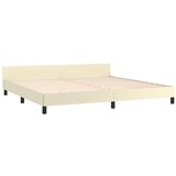  Okvir za krevet s uzglavljem krem 200x200 cm od umjetne kože | shoptok.hr