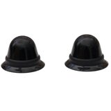  Super silicone nipple suckers with travel case black Cene