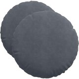  Jastučići za sjedenje 2 pcs Tamno siva Ø50 x 19 cm Baršun | shoptok.hr