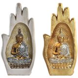  Okrasna Figura DKD Home Decor Siva Zlat Buda Resin (10 x 7,2 x 20,9 cm) (2 kosov) Cene