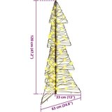 vidaXL Božično drevo med 100 LED Toplo bela 120 cm Ratan | Shoptok.si