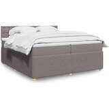 Maison Chic Box spring postelja - Vzmetna postelja z vzmetnico taupe 200x200 cm blago SL24096, (21879625) | Shoptok.si