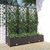  Vrtna žardinjera s rešetkom crna 120x40x121,5 cm PP | shoptok.hr