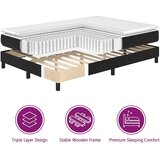  s opruga kutije s uzglavljem Crna 90 x 190 cm Baršun | shoptok.hr