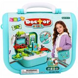  Medicinski komplet 2 u 1 u kutiji, prijenosna liječnička ordinacija, pribor, plava | shoptok.hr