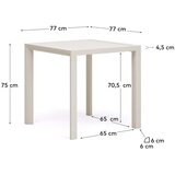 Kave Home Aluminijasta vrtna miza 77x77 cm Culip – | Shoptok.si