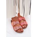 S. BARSKI Ladies Slippers With Buckles And Glitter Orange S.Barski | shoptok.hr