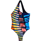 Desigual Jednodijelni kupaći kostim 'Amazonas' svijetloplava / žuta / roza / crna