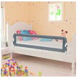  Posteljno varovalo za otroke sivo 150x42 cm poliester | Shoptok.si