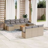  11-dijelni set vrtnih sofa od poliratana s jastucima bež | shoptok.hr