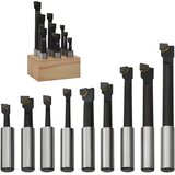 vidaXL Rezači za bušenje 9 kom 12 mm s drvenom bazom | shoptok.hr