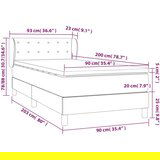  Krevet s oprugama i madracem bijeli 90 x 200 cm od umjetne kože | shoptok.hr