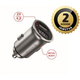 Swissten punjač za auto, 2xUSB, 4.8A, 12-24V, metalic, srebrni Cijene