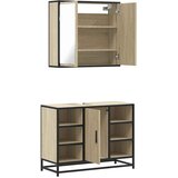  2-dijelni set kupaonskog namještaja boja hrasta sonome drveni | shoptok.hr