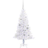  Umjetno božićno drvce s stalakom Bijelo 120 cm PVC i čelik | shoptok.hr