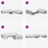 Set vanjskih sofa 9 kom. Bijela i antracit Poliester 79 x 79 x 37 cm | shoptok.hr