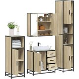 vidaXL 4-dijelni set kupaonskog namještaja boja hrasta sonome drveni | shoptok.hr