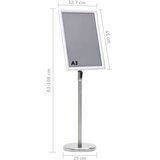  A3 stojalo za plakat srebrne barve iz aluminijeve zlitine, (5000200940) | Shoptok.si