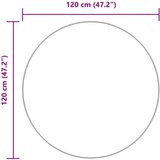  Čupavi tepih s visokim vlaknima tamnoplavi 120x120 cm poliester | shoptok.hr
