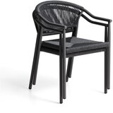 Kave Home Temno siv vrtni stol iz ratana Livadia – | Shoptok.si