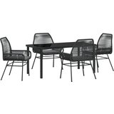 vidaXL Set od 5 Vrtnih Blagovaonica s Jastučićima Crni Poli Ratan | shoptok.hr