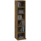 vidaXL Omarica za CD plošče dimljeni hrast 21x20x88 cm konstruiran les | Shoptok.si