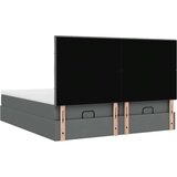 vidaXL Otomanski posteljni okvir z vzmetnicami siv 180x200 cm blago | Shoptok.si