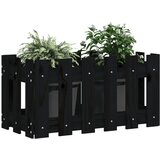  Vrtna sadilica s izgledom ograde crna 60x30x30 cm od borovine | Eponuda.ba