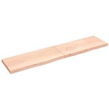  Stenska polica 220x50x(2-6) cm neobdelana trdna hrastovina | Shoptok.si