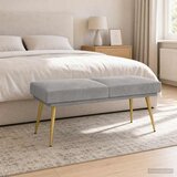  Klupa s dvostrukim slojem Svjetlosiva 120 x 45 x 46 cm Baršun | Eponuda.com