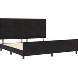  s opruga kutije s uzglavljem Crna 200 x 200 cm Baršun | shoptok.hr