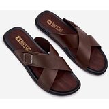 Big Star Leather Men Slippers With Buckle | ePonuda.com