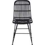  Stolica za blagovanje 2 pcs Crna 41 x 55 x 85 cm Ratan i Čelik | shoptok.hr