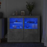vidaXL Stranska omarice z LED lučkami 2 kosa betonsko siva Cene